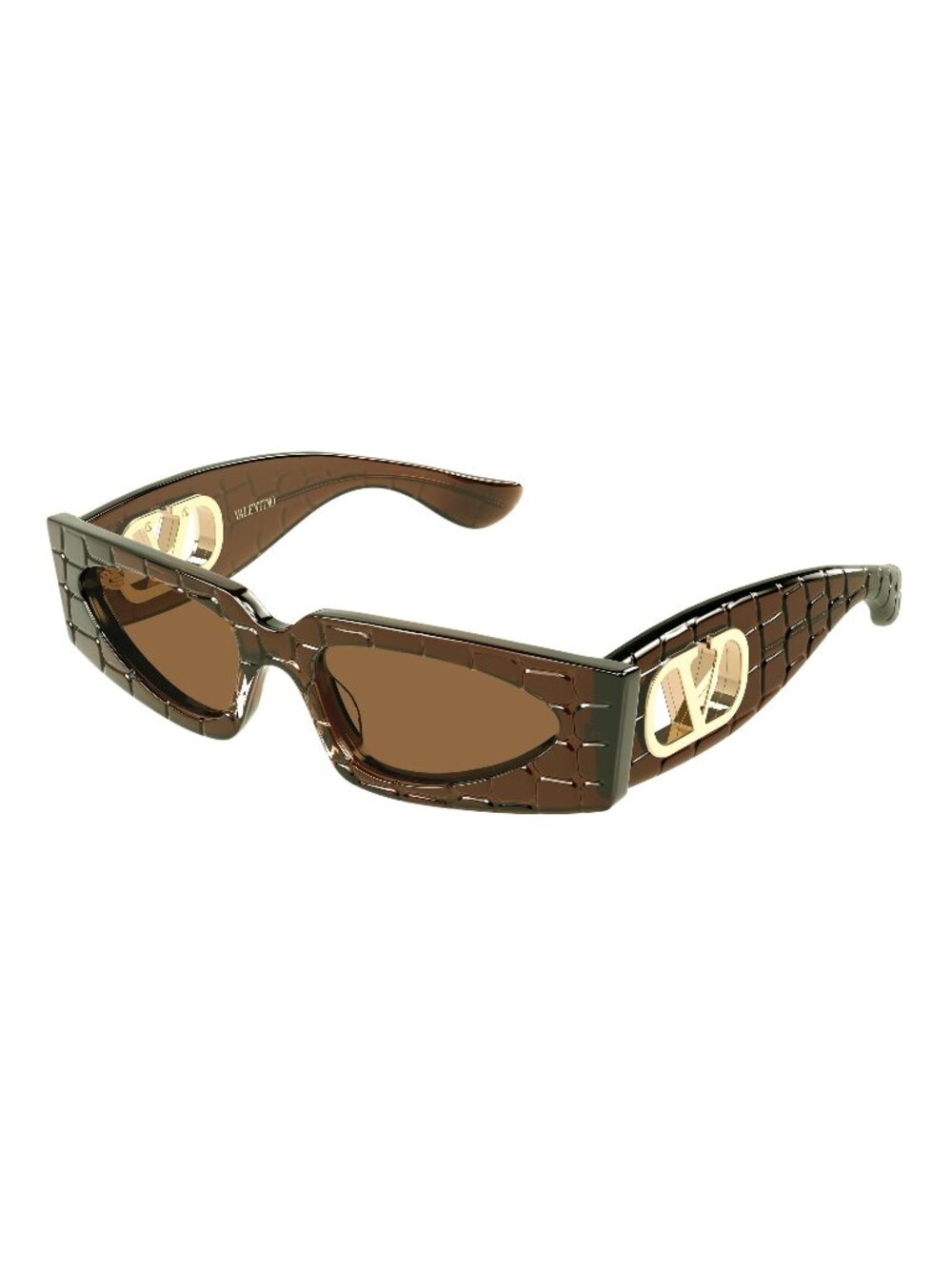 New Valentino Women's Sunglasses Brown Lens Acetate Frame VG0001S 006 53